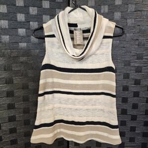 Anthropologie Dolan Left Coast Cowl Neck Striped Knit Tank Top Size XS